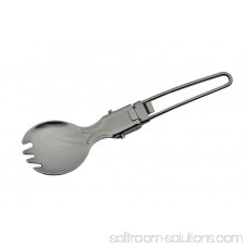 Survival Spork 6 Overall Compact Silver Military Folding Camping Hiking Utensil